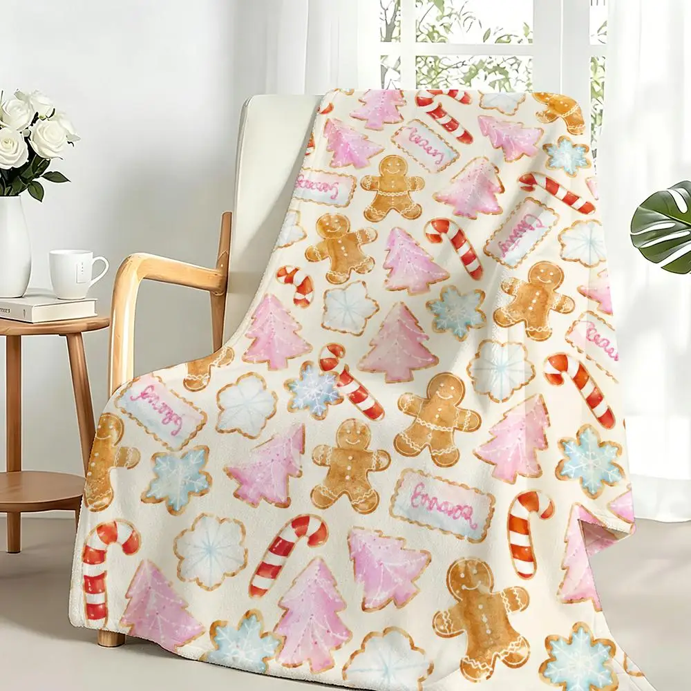 Tatlı Pembe Noel Desenli Flane - Christmas Throw Blanket incelemesi ve fiyatı
