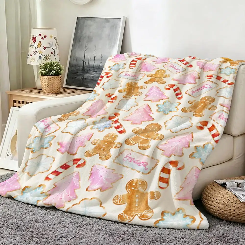 Tatlı Pembe Noel Desenli Flane - Christmas Throw Blanket incelemesi ve fiyatı