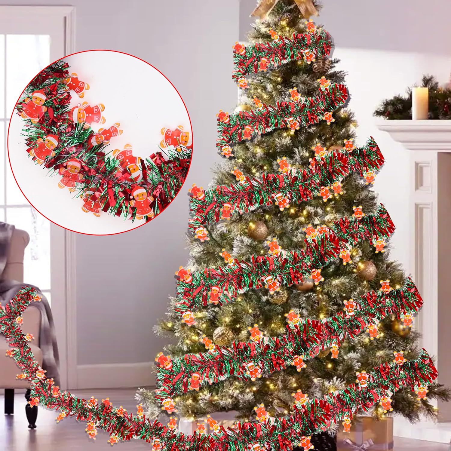 2 adet kış tatili kardan adam  - Tinsel Garland Decoration incelemesi ve fiyatı