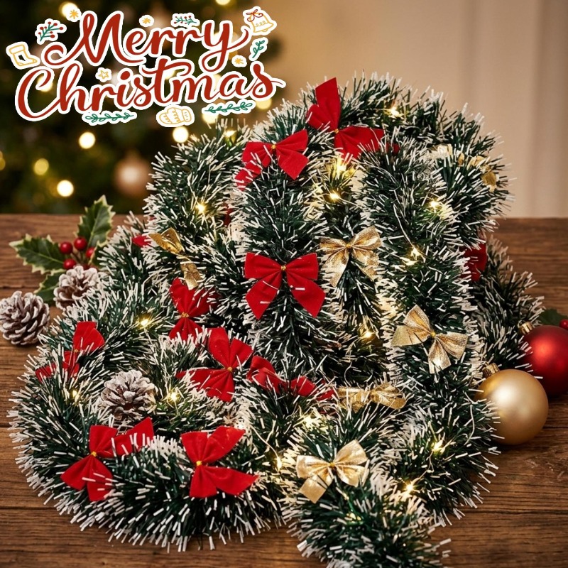 20/2m Noel Simli Çelenk Fiyonk - Tinsel Garland Decoration incelemesi ve fiyatı