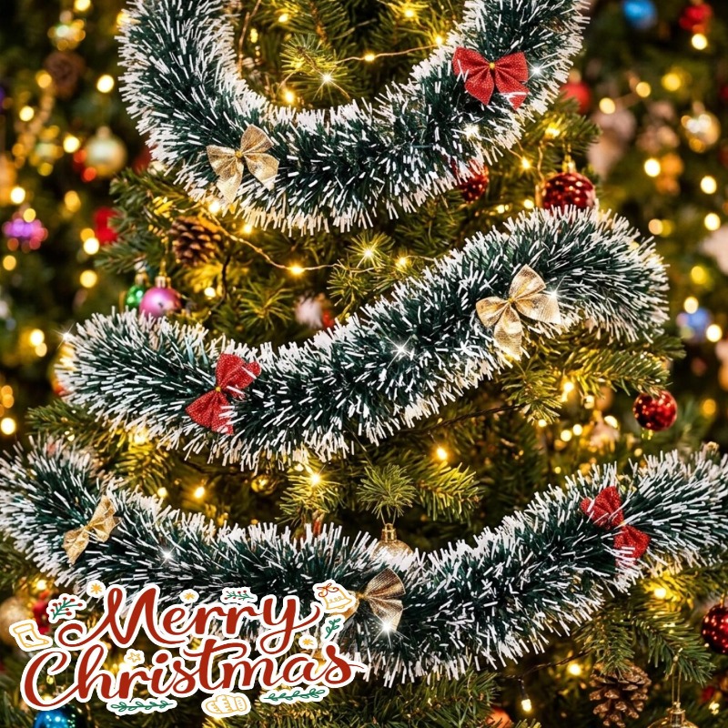 20/2m Noel Simli Çelenk Fiyonk - Tinsel Garland Decoration incelemesi ve fiyatı