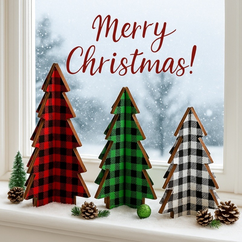3 Parça Noel Dekoru Ekose Ahşa - Christmas Throw Blanket incelemesi ve fiyatı